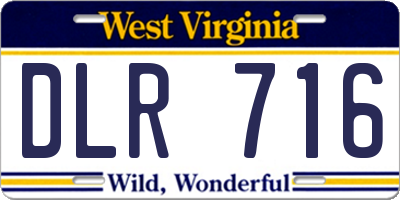 WV license plate DLR716