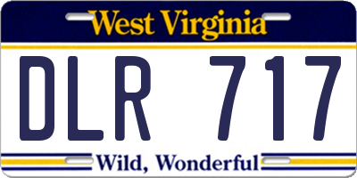 WV license plate DLR717