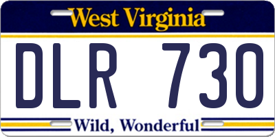WV license plate DLR730