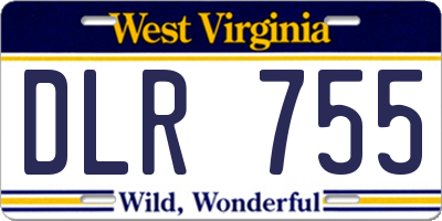 WV license plate DLR755