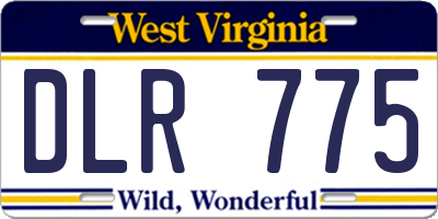WV license plate DLR775