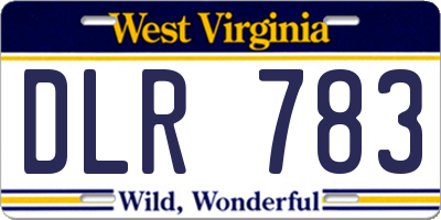 WV license plate DLR783