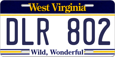 WV license plate DLR802