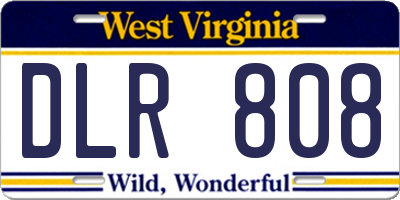 WV license plate DLR808