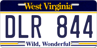 WV license plate DLR844