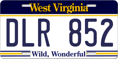 WV license plate DLR852