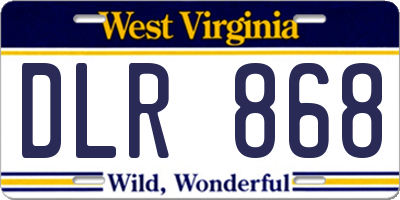 WV license plate DLR868