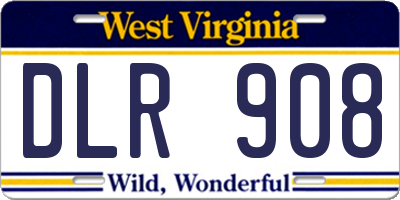 WV license plate DLR908