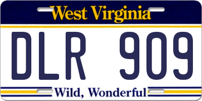 WV license plate DLR909