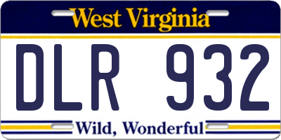 WV license plate DLR932