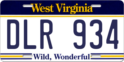 WV license plate DLR934