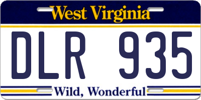 WV license plate DLR935