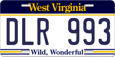 WV license plate DLR993