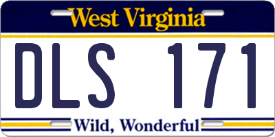 WV license plate DLS171