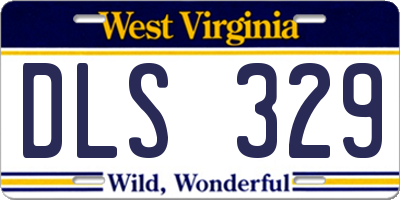 WV license plate DLS329
