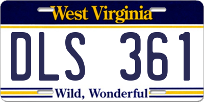 WV license plate DLS361
