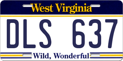 WV license plate DLS637