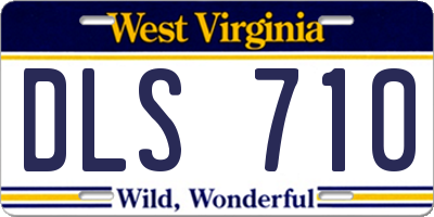 WV license plate DLS710