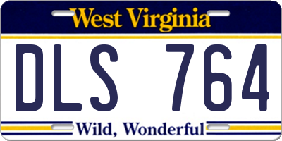 WV license plate DLS764