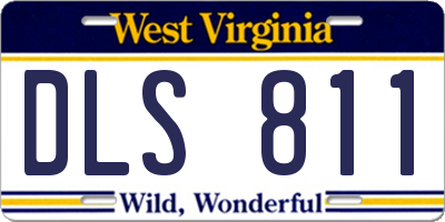 WV license plate DLS811