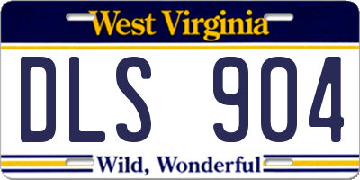 WV license plate DLS904