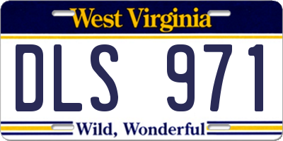 WV license plate DLS971