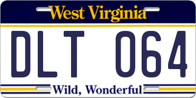 WV license plate DLT064