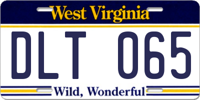 WV license plate DLT065