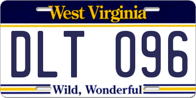 WV license plate DLT096