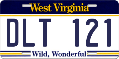 WV license plate DLT121
