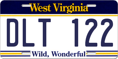 WV license plate DLT122