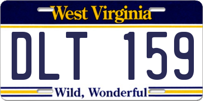 WV license plate DLT159