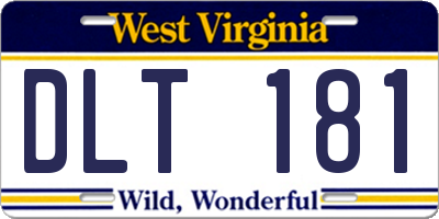 WV license plate DLT181