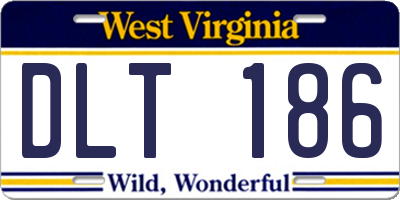 WV license plate DLT186
