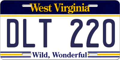 WV license plate DLT220