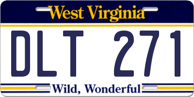 WV license plate DLT271