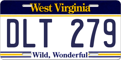 WV license plate DLT279