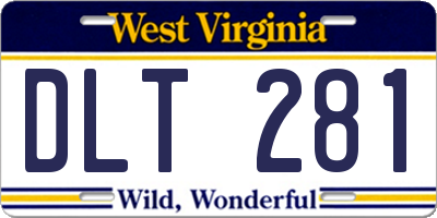 WV license plate DLT281