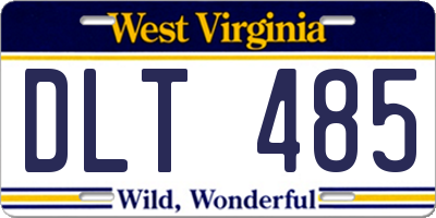 WV license plate DLT485