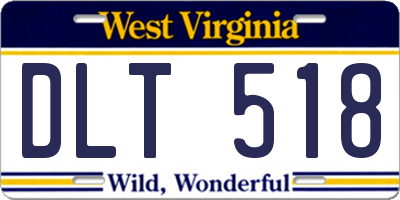WV license plate DLT518