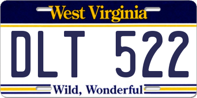WV license plate DLT522