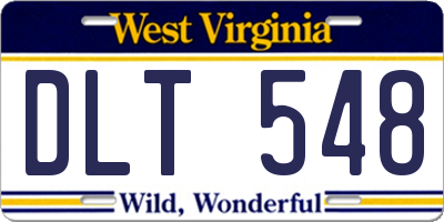 WV license plate DLT548