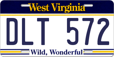 WV license plate DLT572