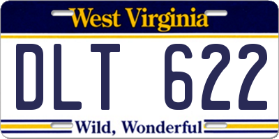 WV license plate DLT622