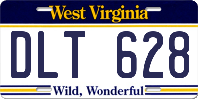 WV license plate DLT628