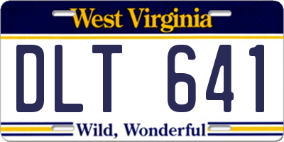 WV license plate DLT641
