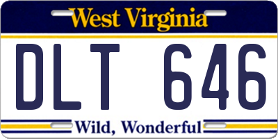 WV license plate DLT646