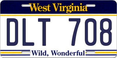 WV license plate DLT708