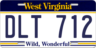 WV license plate DLT712