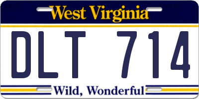 WV license plate DLT714